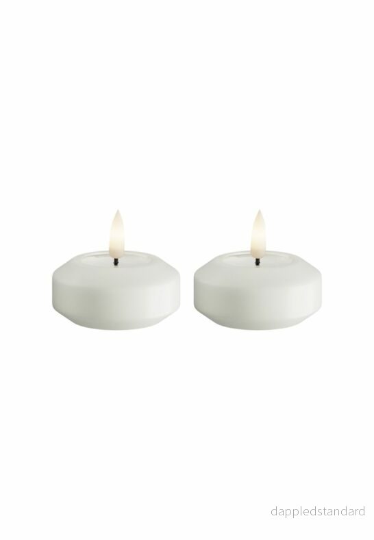 LED Flytande Värmeljus 6,1 cm Vit 2-pack