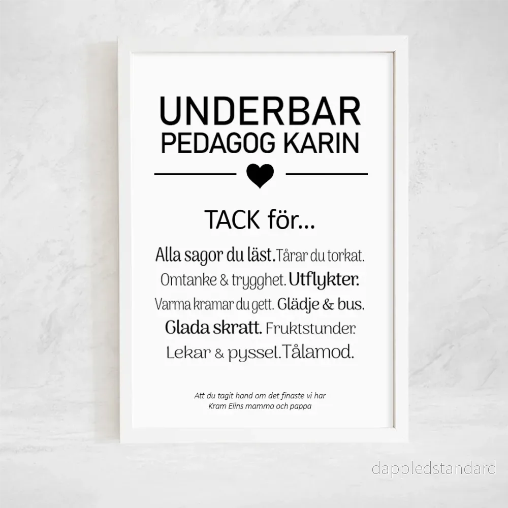 Poster | Underbar Pedagog