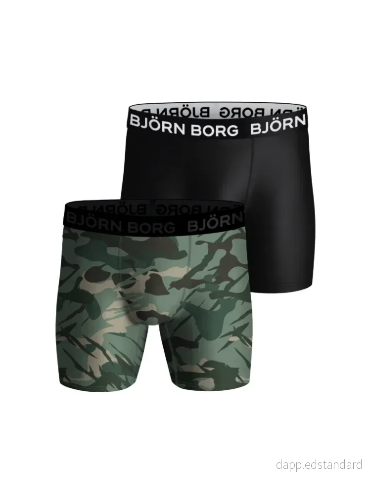 2-Pack Black / Camouflage Björn Borg Performance Boxershorts 2-Pack Black / Camouflage Björn Borg Performance Boxershorts
