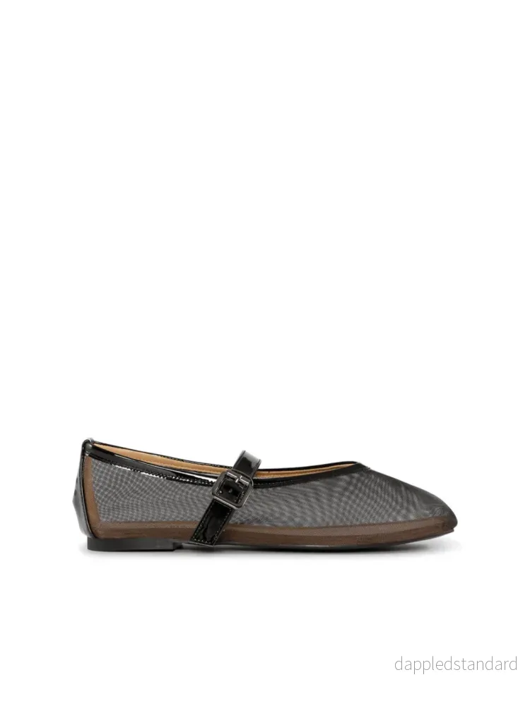 Shoe Biz Tacoma Strap Ballerina I Mesh & Lak Shoe Biz Tacoma Strap Ballerina I Mesh & Lak