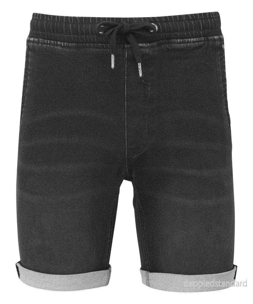 Shorts med dragsko i denim för herrar - Bild 2