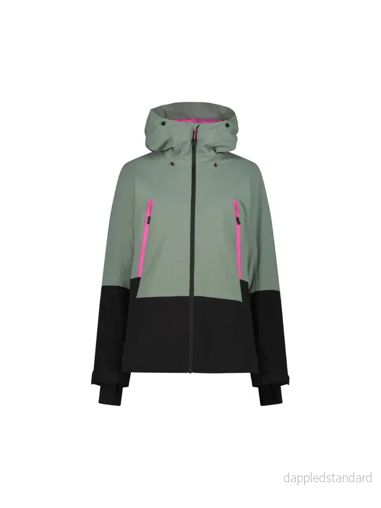 CMP Olivengrøn Fix Hood Dame Skijakke CMP Olivengrøn Fix Hood Dame Skijakke