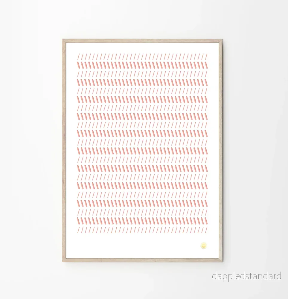 Coral Perforated Art Poster