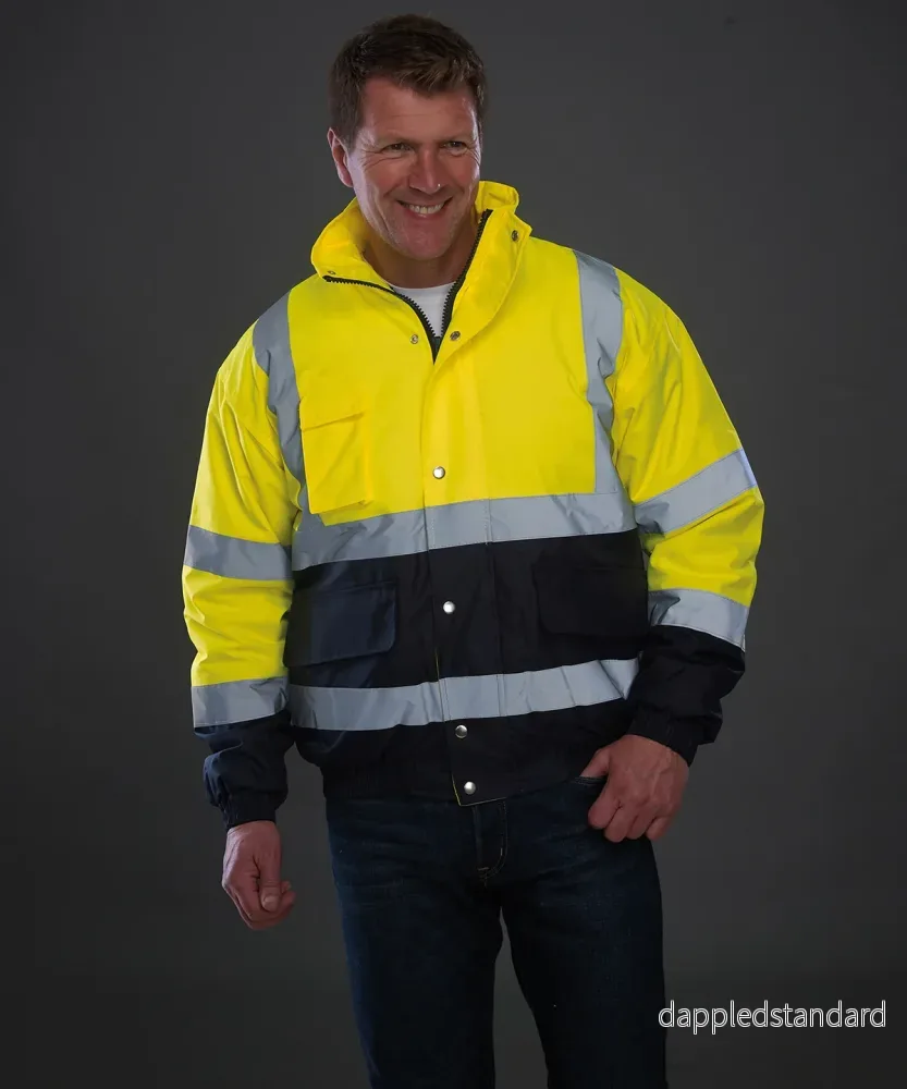 Hi-vis tvåfärgad bomberjacka