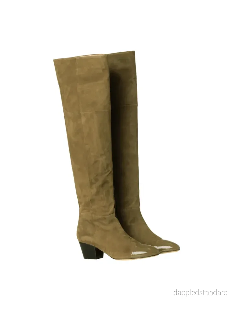 Khaki Lång Custommade Adonna Boot I Mocka Khaki Lång Custommade Adonna Boot I Mocka
