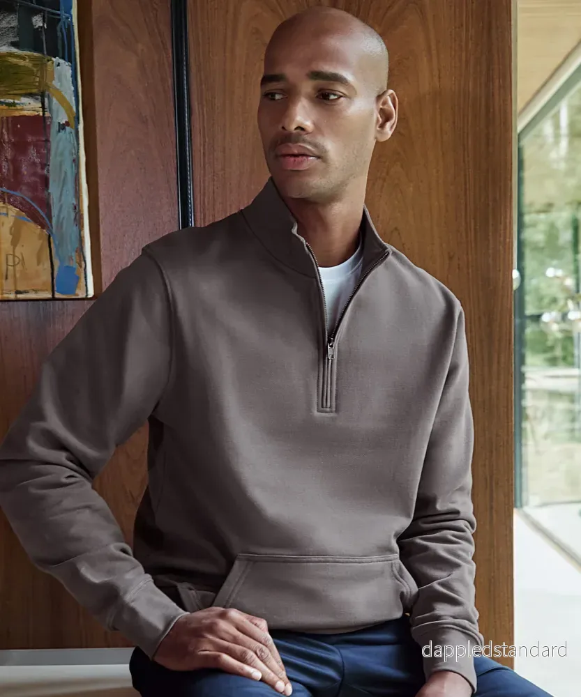 Kustom Kit - Vanlig Passform 1/4-Zip Piqu Sweatshirt