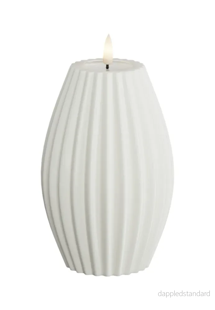 Blockljus LED Räfflat Stripe 10×15 cm Blockljus LED Räfflat Stripe 10×15 cm