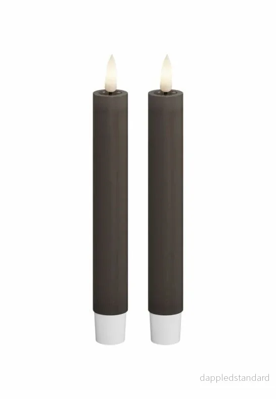 LED Kronljus 2,2x15 cm Mocca 2-pack