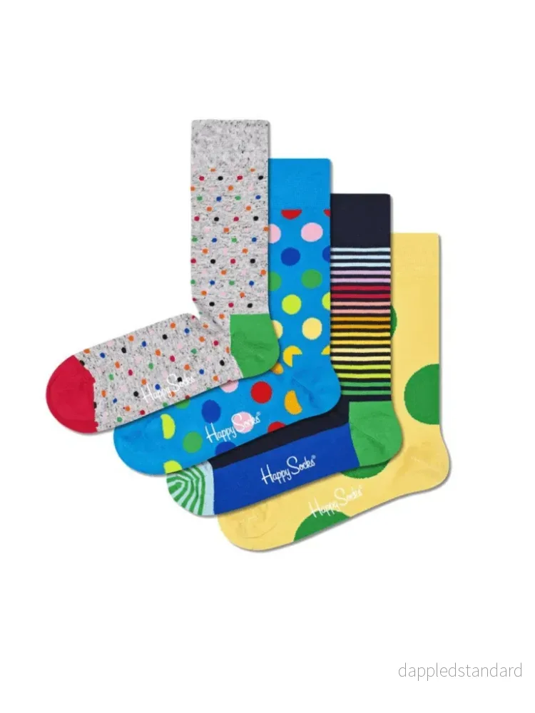 Happy Socks 4-pack Fancy Sock Presentbox för män och kvinnor Happy Socks 4-pack Fancy Sock Presentbox för män och kvinnor