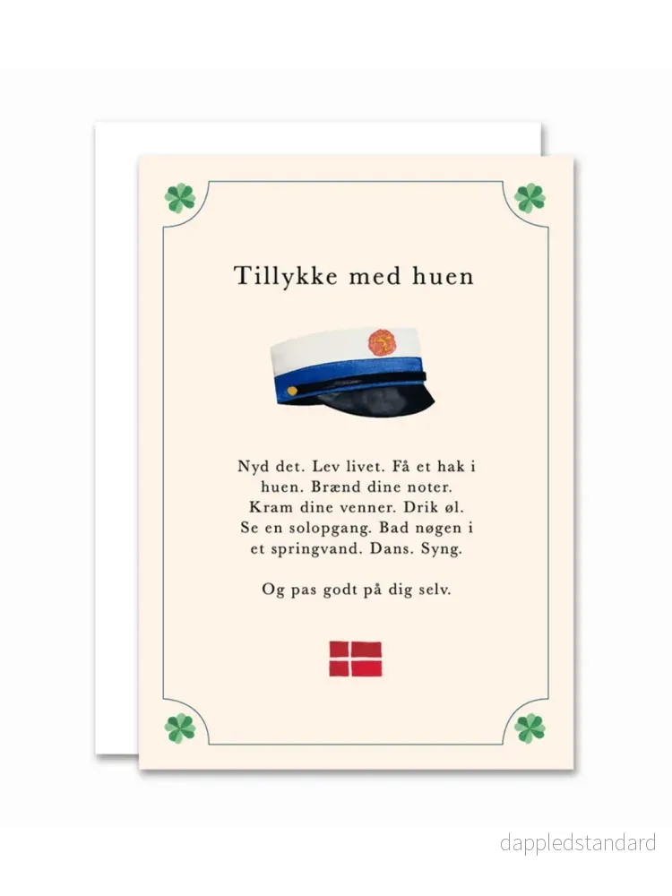 All By Voss – Til Studenten Med Blå Hue – A6 Kort All By Voss – Til Studenten Med Blå Hue – A6 Kort