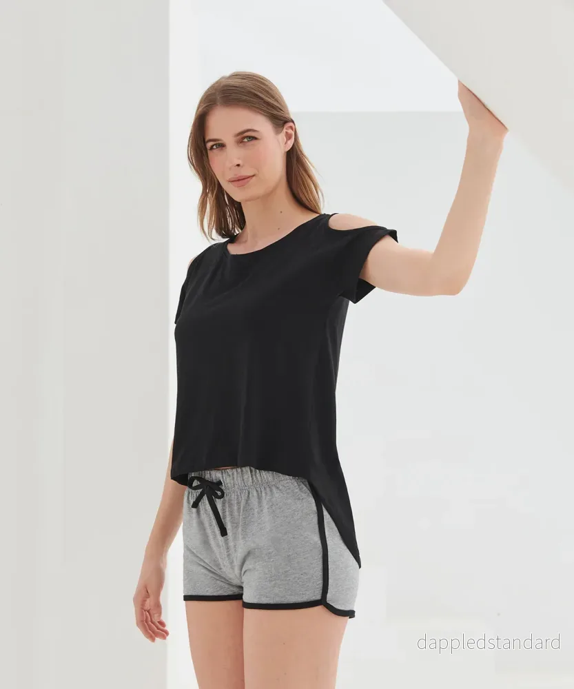 T-shirt med droppdetalj