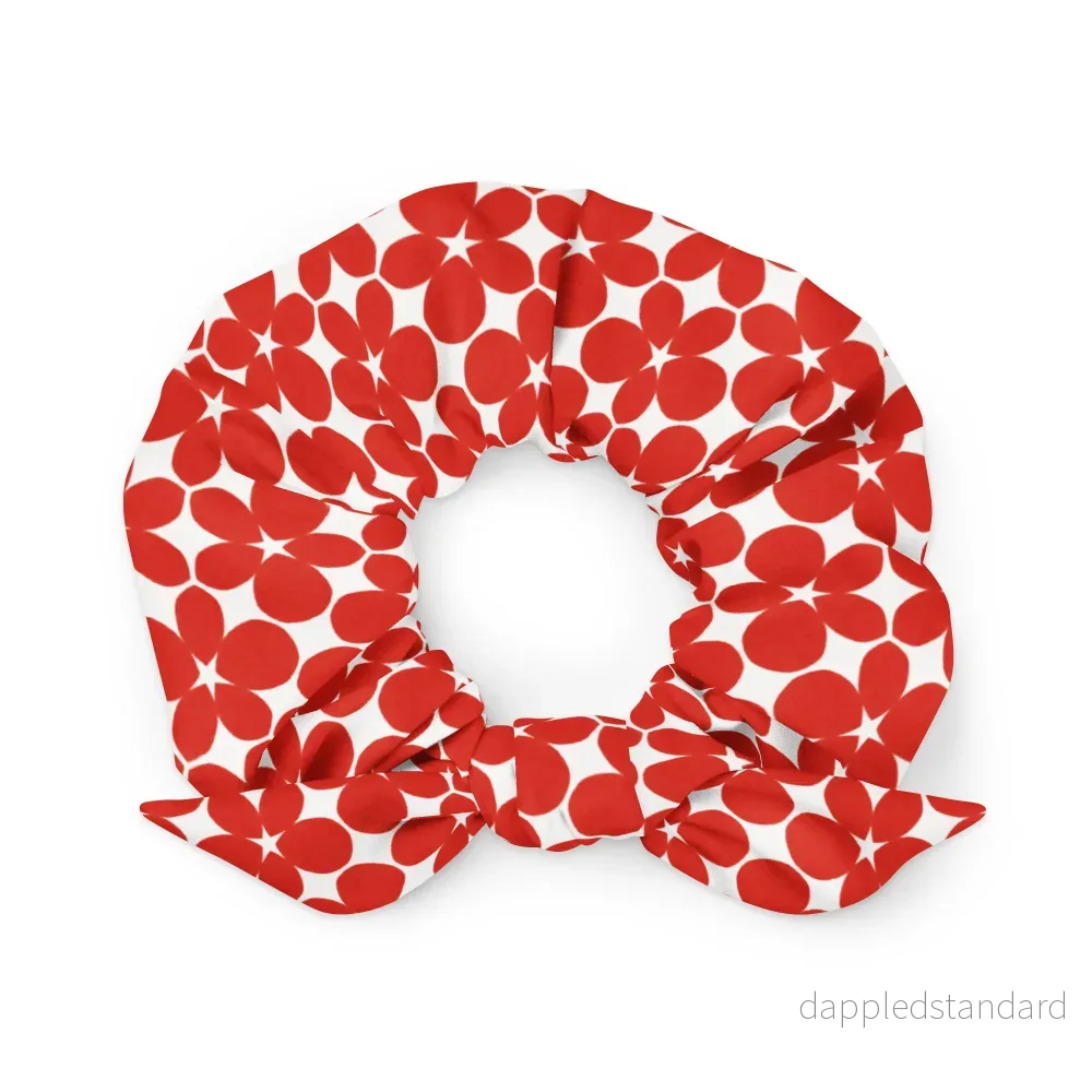 Scrunchie i återvunnet material Alex Flora röd Scrunchie i återvunnet material Alex Flora röd