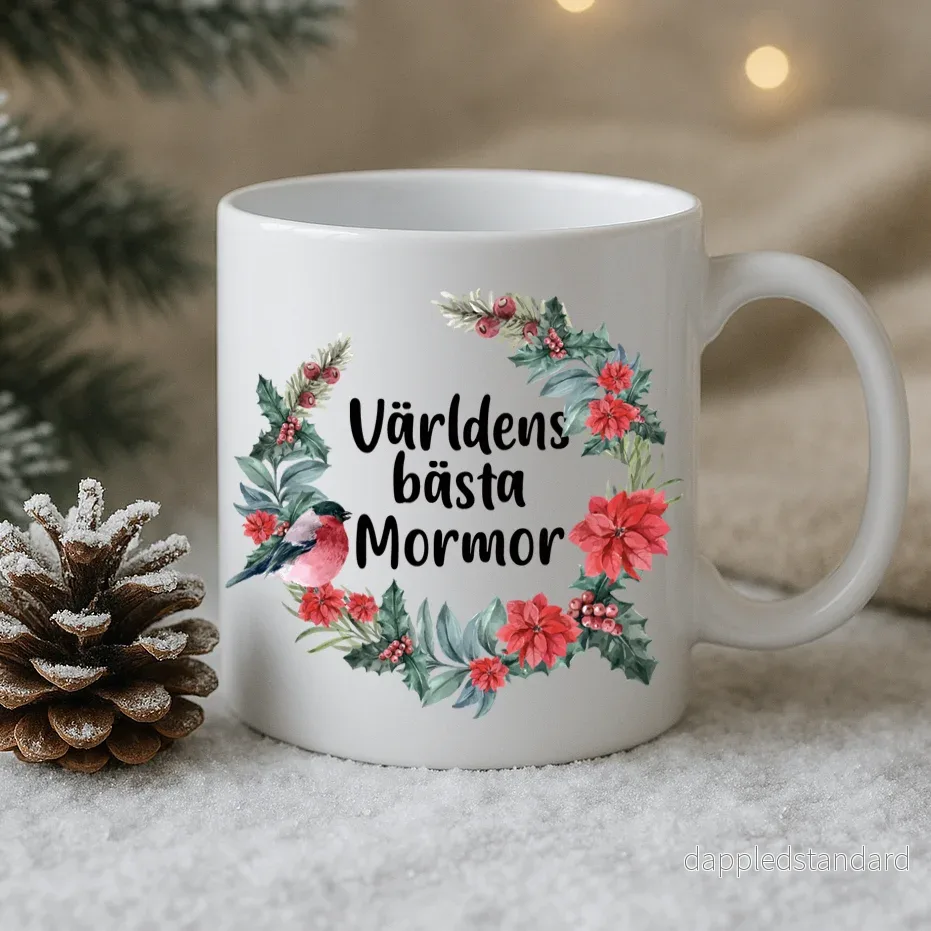 Julmugg | Valfri text & Bakgrund