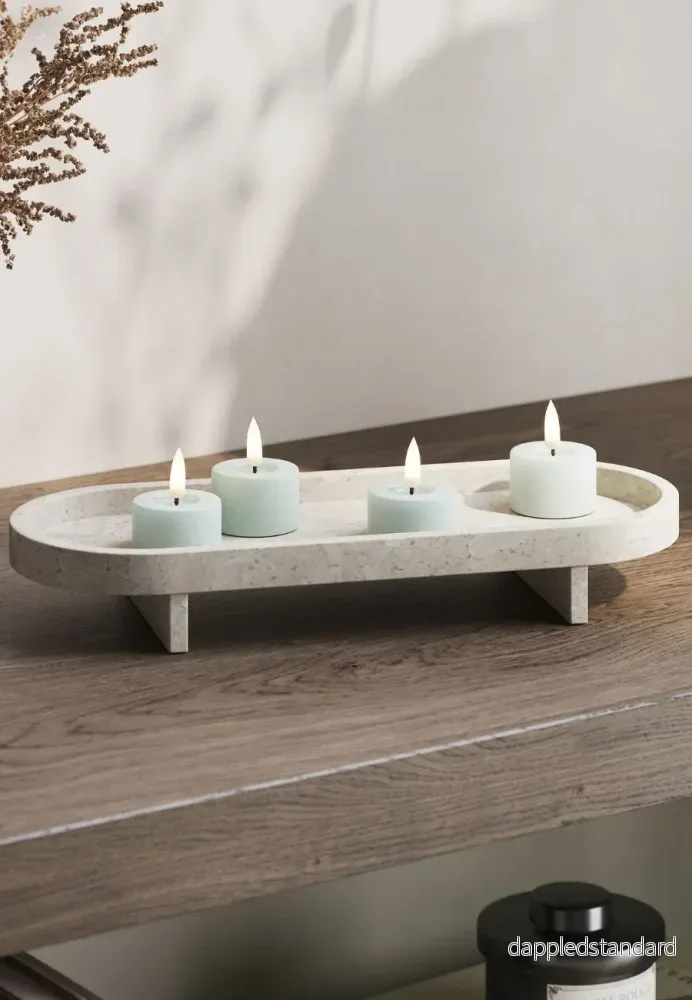LED Värmeljus 6x4,5 cm Sage Green 2-pack - Bild 3