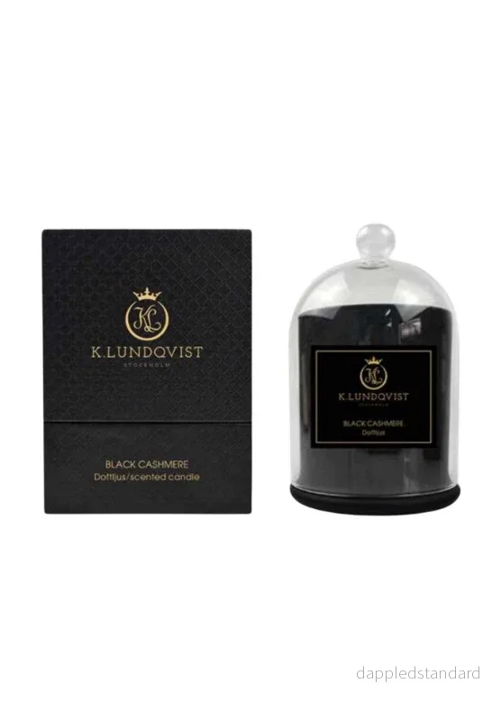 K. Lundqvist Doftljus med Glaskupa Black Cashmere