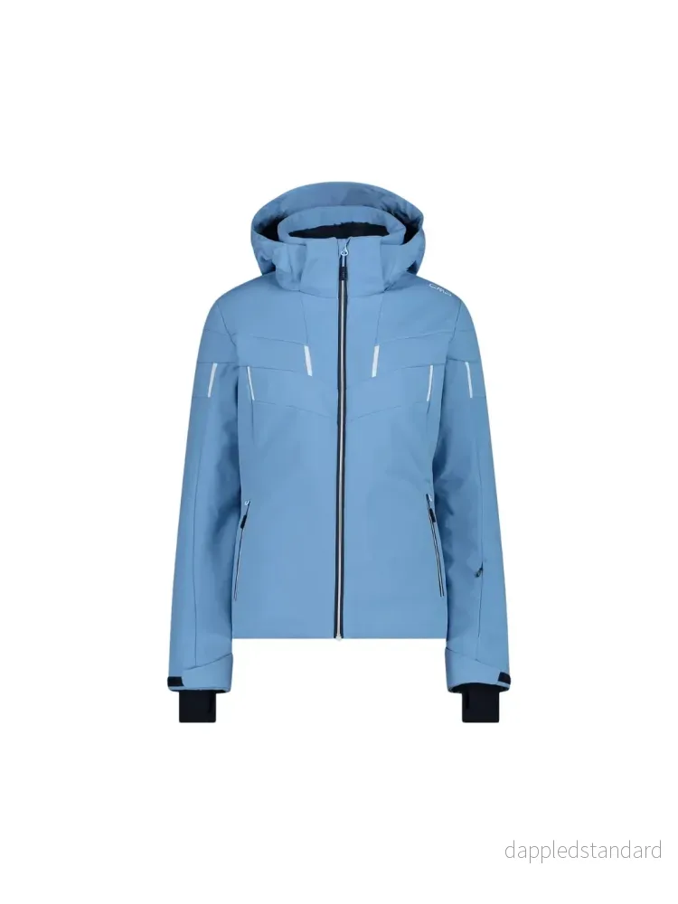 CMP Lyseblå Zip Hood Dame Skijakke