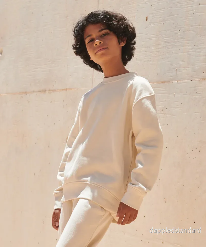 SF Barn – Hållbart Mode Sweatshirt med Böjd Fåll