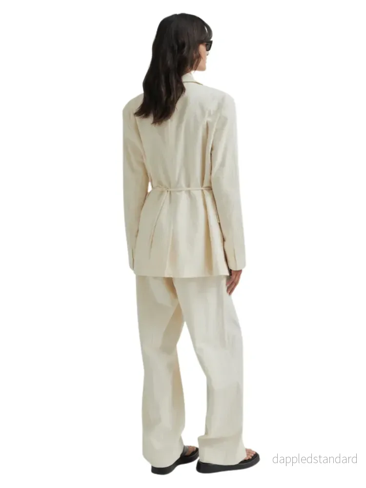 Second Female Cremehvid Wavy Blazer - Bild 3