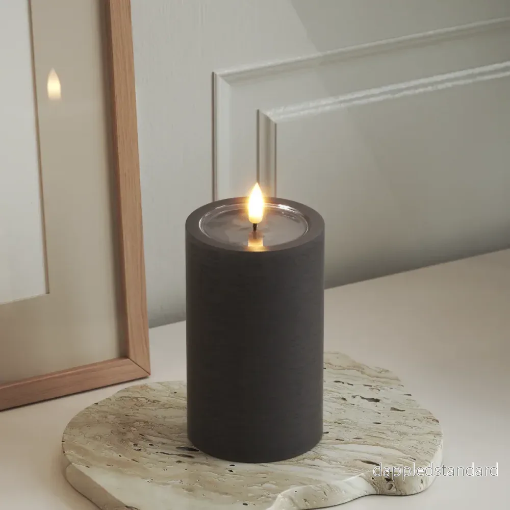 Unique LED Blockljus Mocca 7,5x12,5 cm