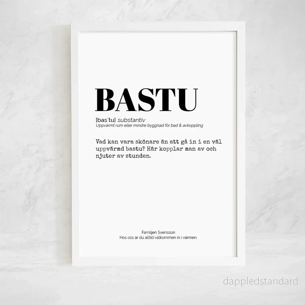 Poster | Bastu | Sauna Poster | Bastu | Sauna