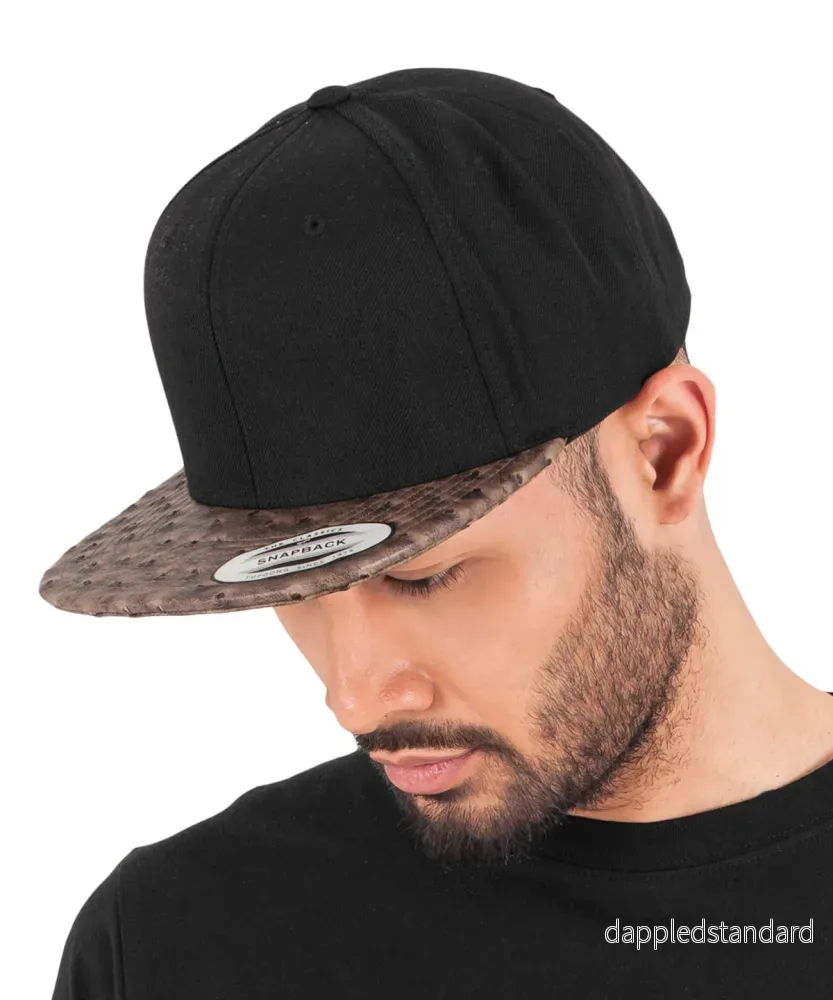 Snapback i läder Snapback i läder