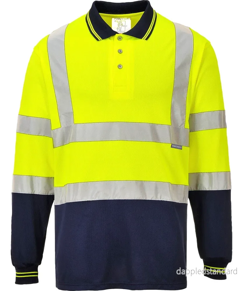 Two Tone Long Sleeve Polo