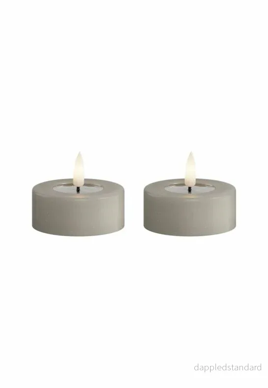 LED Värmeljus 6x4,5 cm Sand 2-pack
