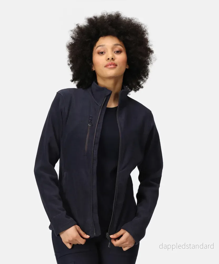 Hederligt tillverkad återvunnen fleece med full dragkedja för damer