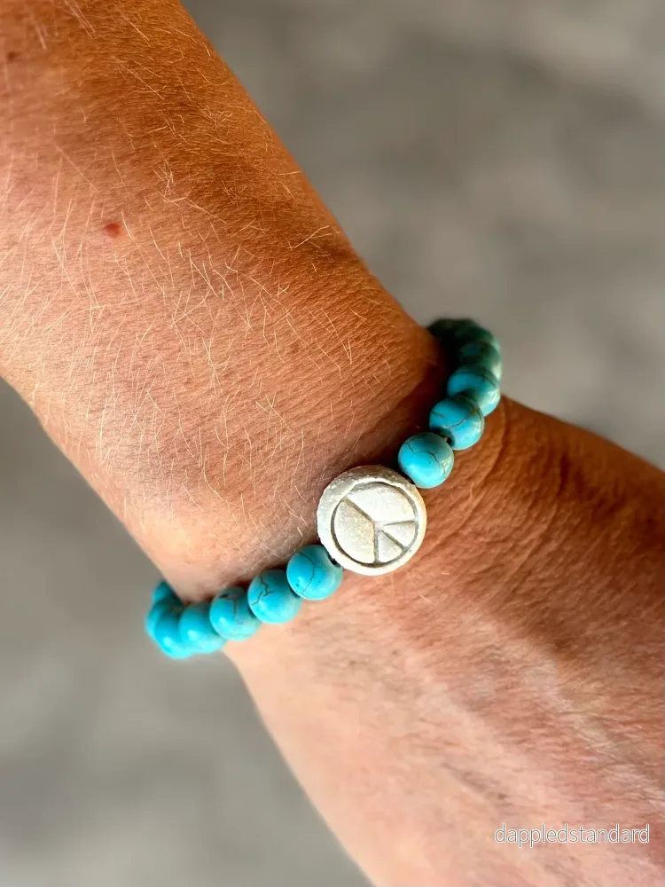 Armband Turkos och keramik