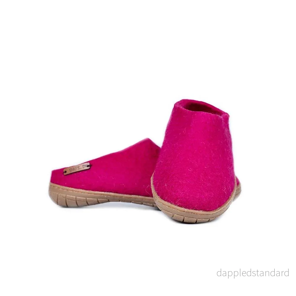 Ullskor (100% ren ull) - Modell Rosa med mockasula - Bild 3