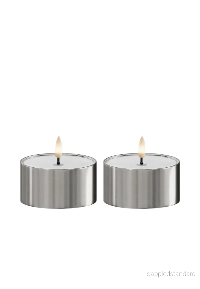 Värmeljus Metall 2-Pack Utomhus 8×4,3 cm