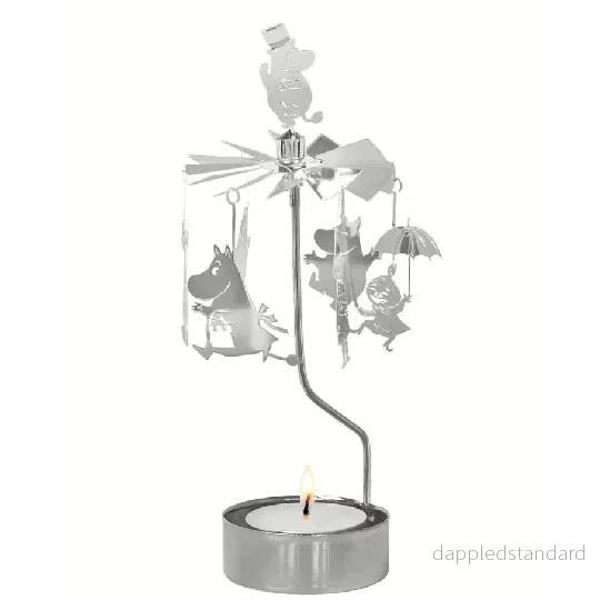 Rotary Candle Holder Moomin Family Silver Rotary Candle Holder Moomin Family Silver