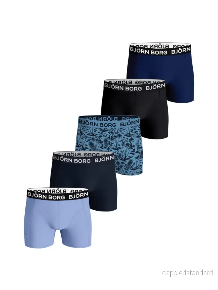 Björn Borg 5-pack Boys Boxershorts Blå Färger Björn Borg 5-pack Boys Boxershorts Blå Färger