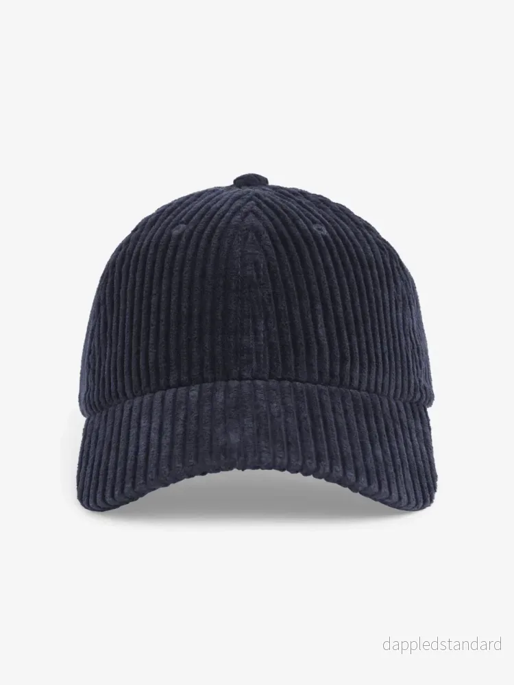 Navy Upfront Fløjls Kasket