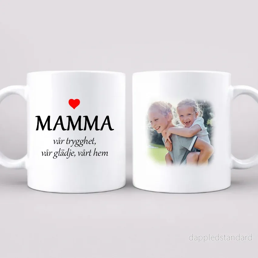 Personlig foto mugg | Valfri text  | Mors Dag