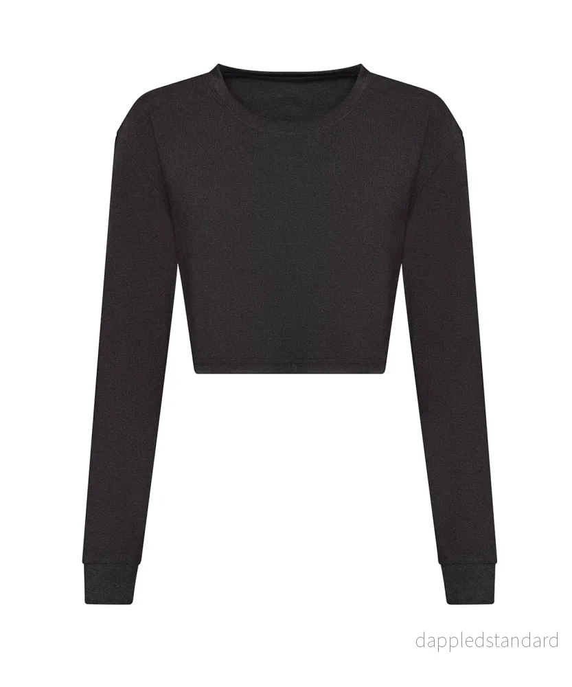 Ladies Long Sleeve Cropped T-Shirt - Bild 3