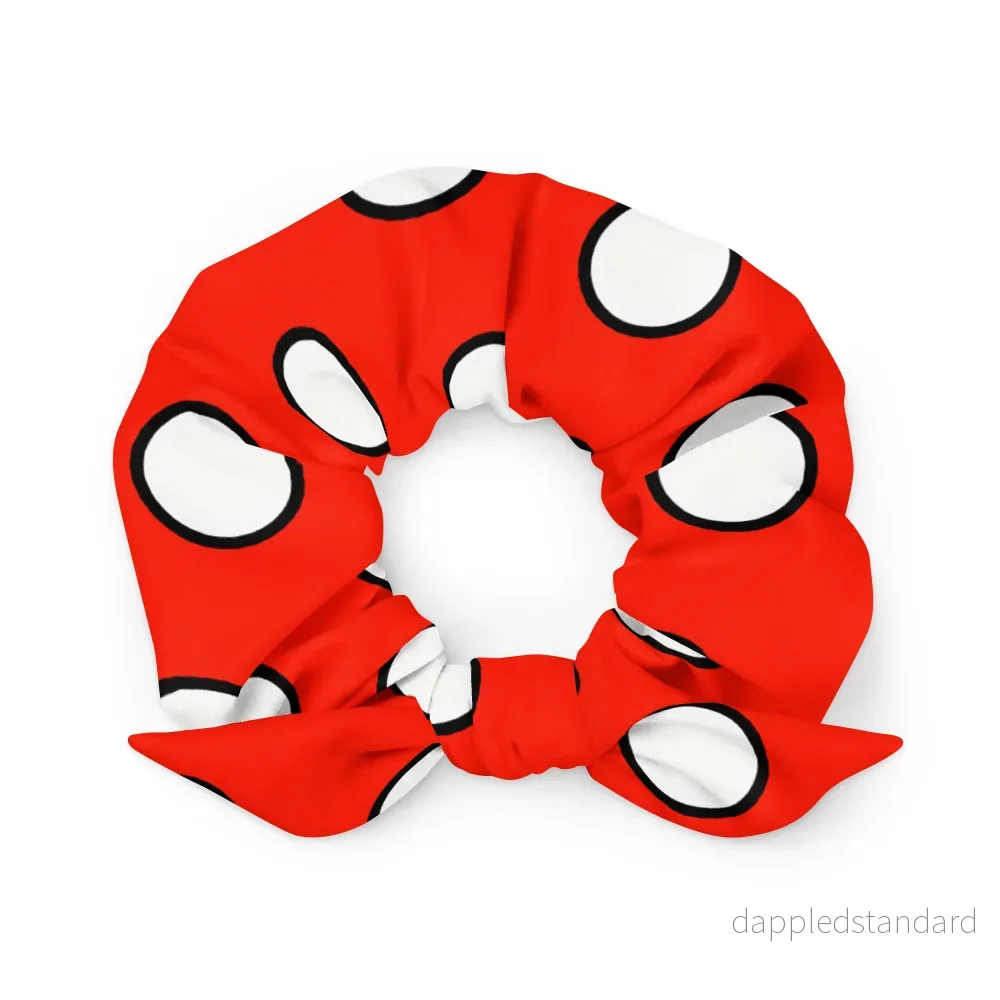 Scrunchie i återvunnet material Piet Prickig röd