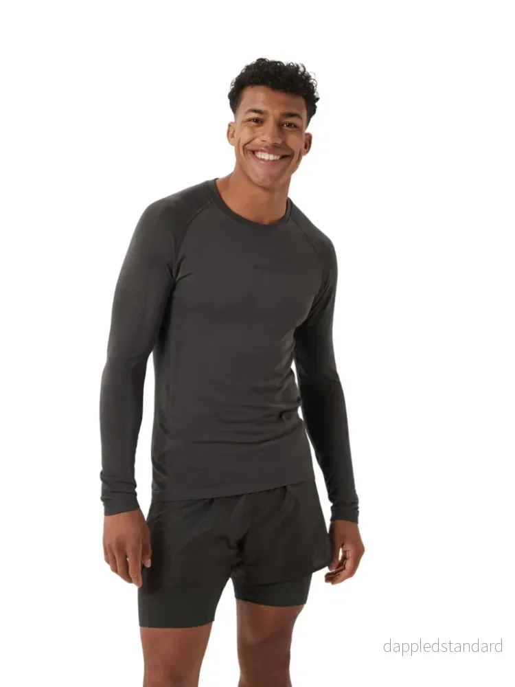 Björn Borg Mørkegrøn Running Seamless Langærmet T-Shirt