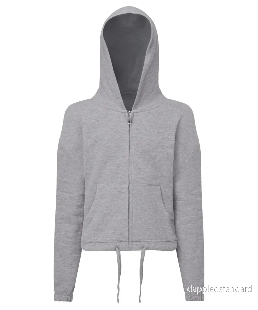 TriDri - Barn återvunnen cropped oversize hoodie med dragkedja - Bild 3