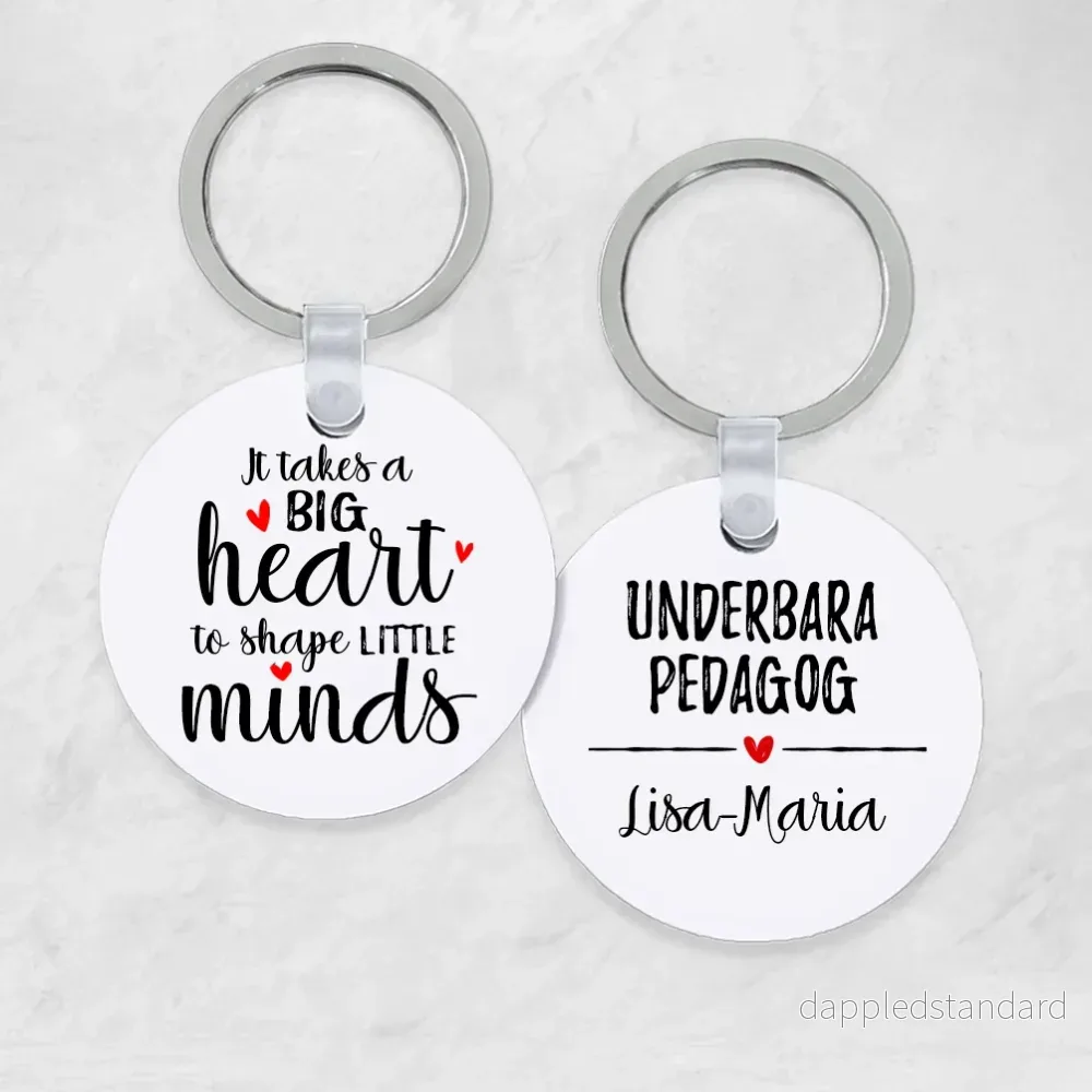 Nyckelring 5cm | Big heart | Pedagog