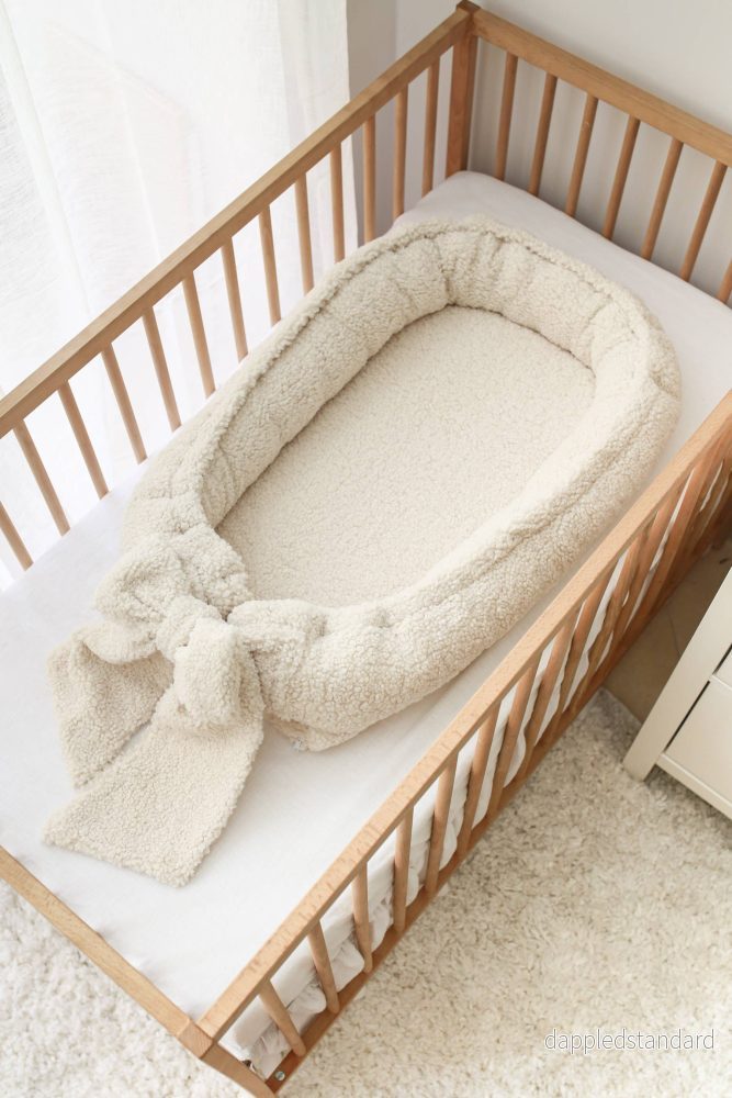 Babyly Babynest med Rosett – Teddy Cream/Taupe - Beställningsvara - Bild 2