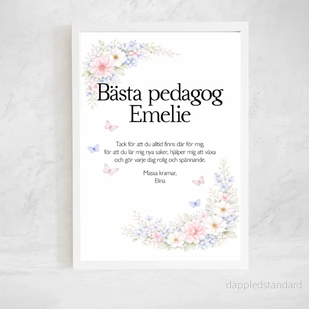 Poster | Valfri text | Pedagog