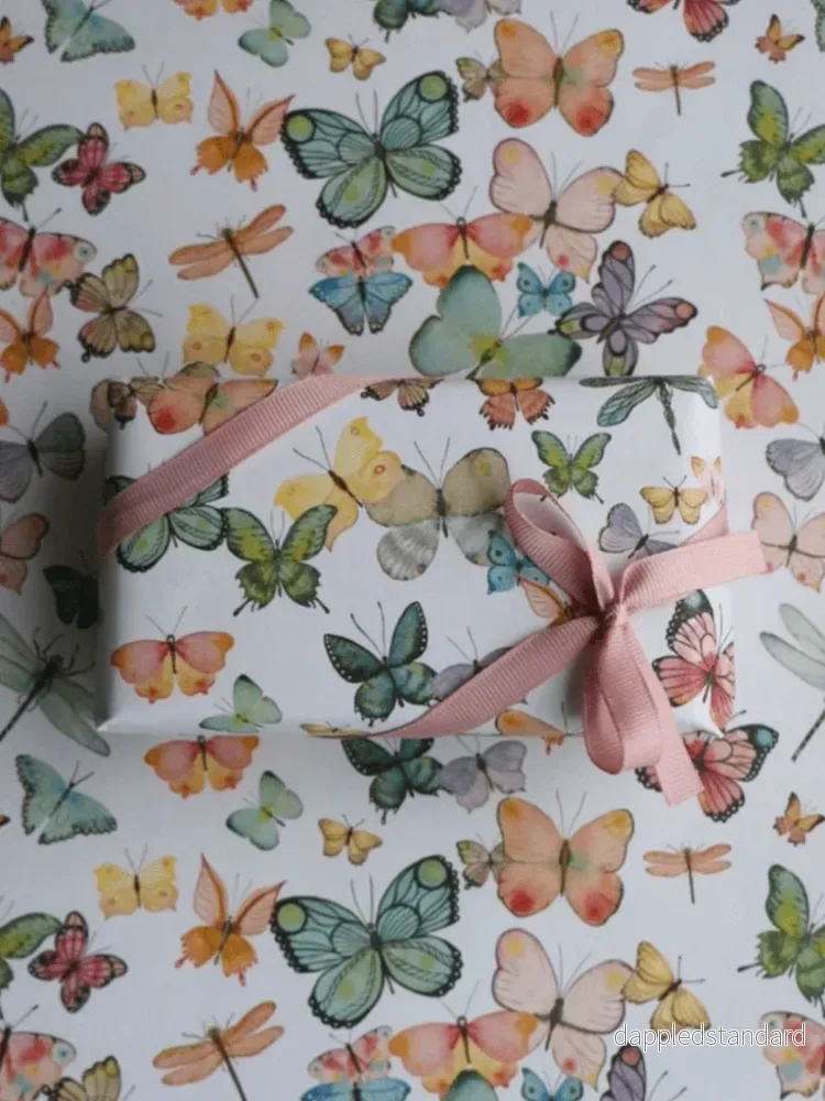 All By Voss Gavepapir, 5 m, Butterflies All By Voss Gavepapir, 5 m, Butterflies