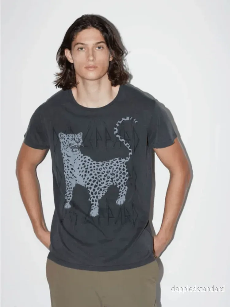 Charcoal Icôn Def Leppard T-shirt herr
