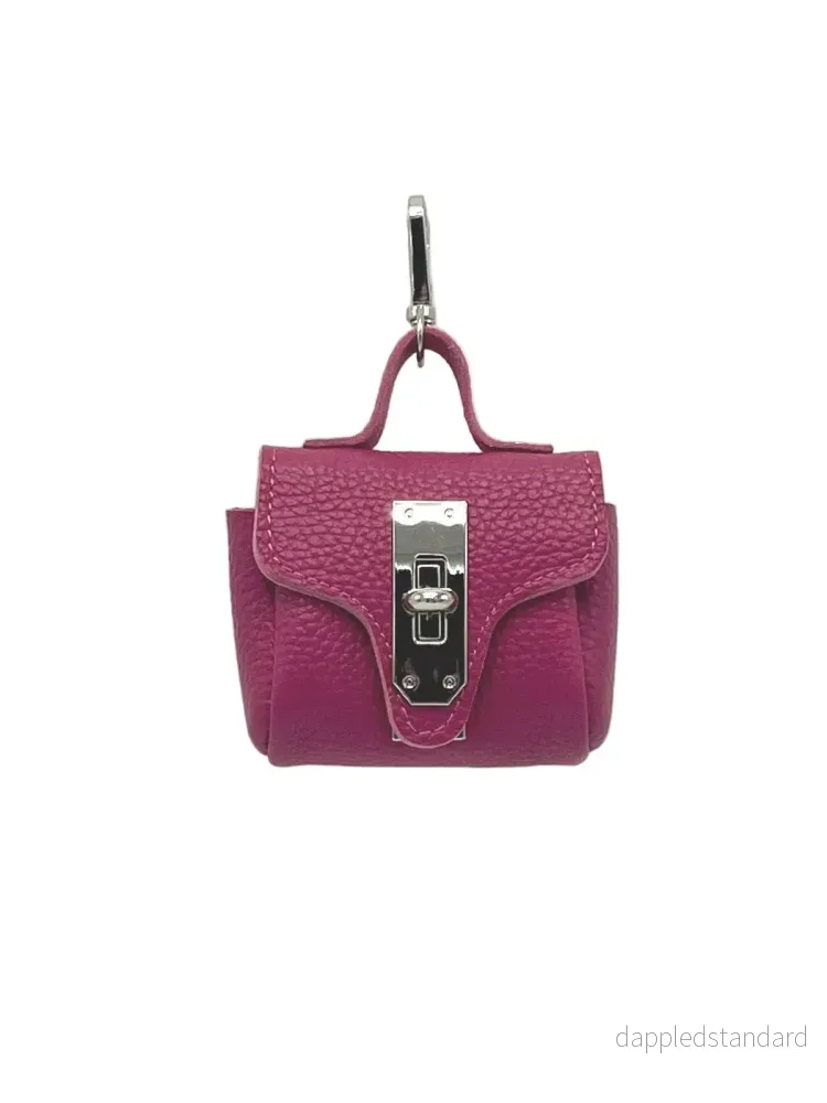 Äkta läder AirPods-fodral Fuchsia Äkta läder AirPods-fodral Fuchsia