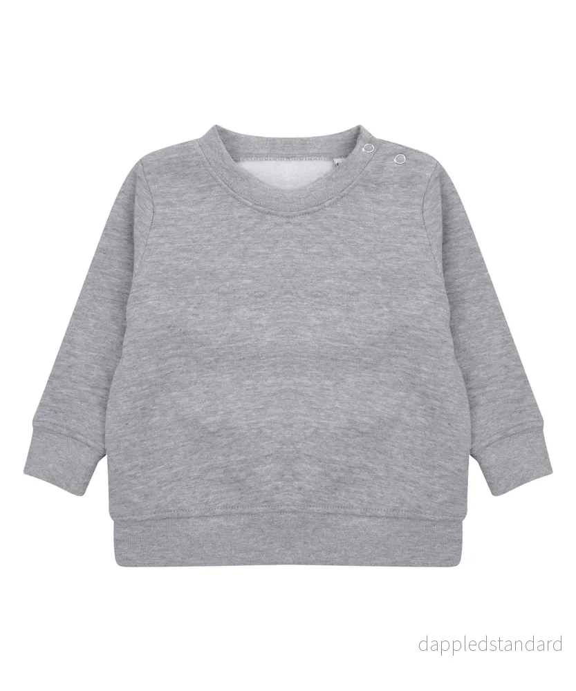 Sweatshirt med rund hals och tryckknappar på axlarna - Bild 3