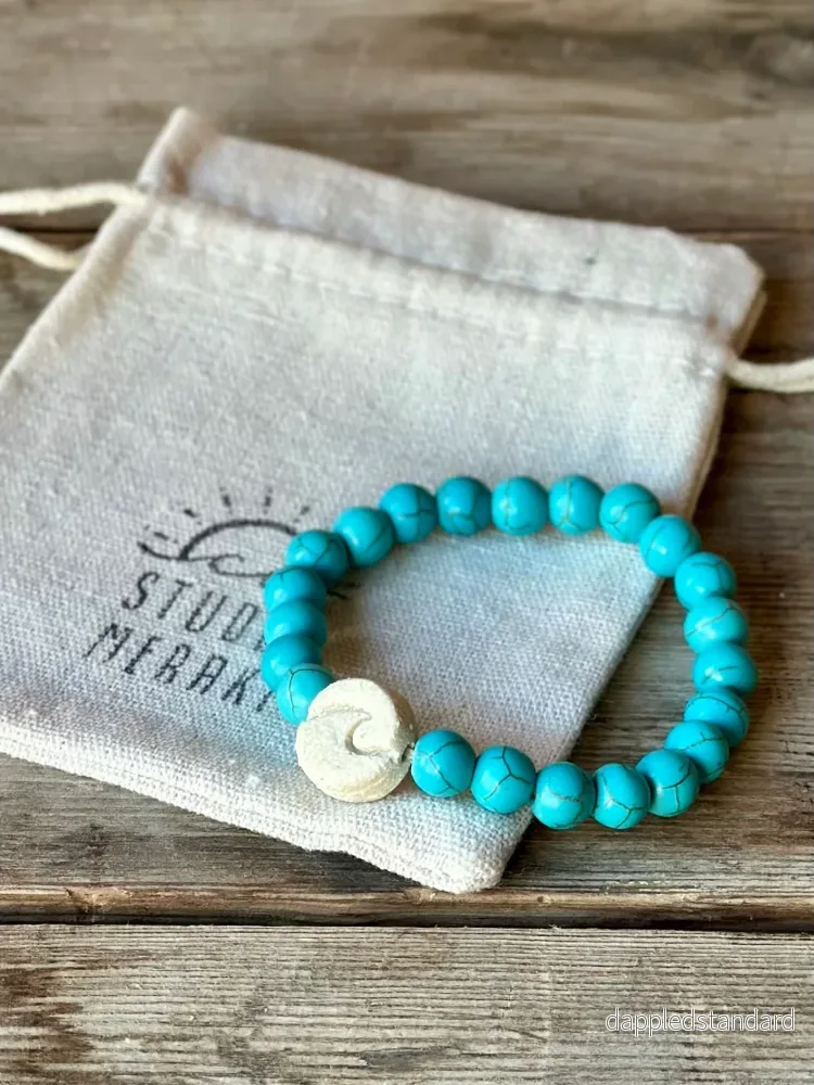 Armband Turkos och keramik - Bild 3