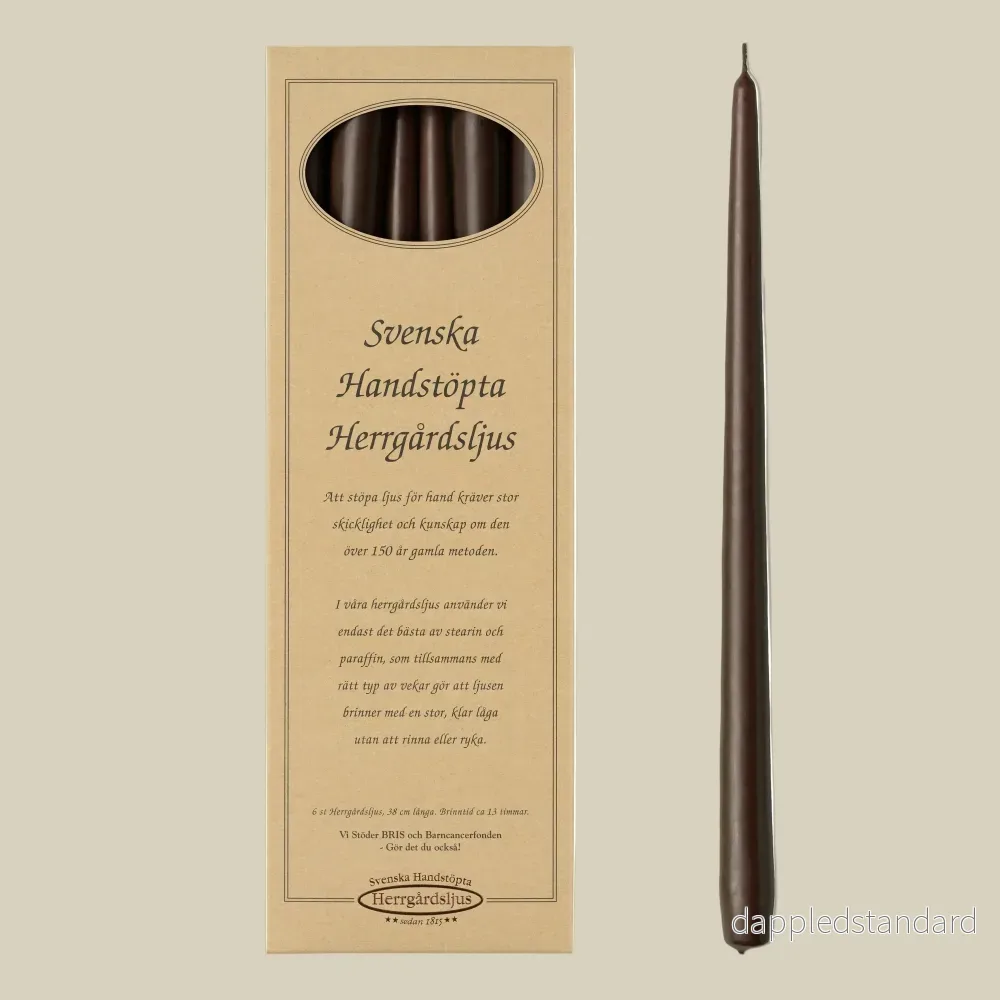 Handstöpta Herrgårdsljus, Brun