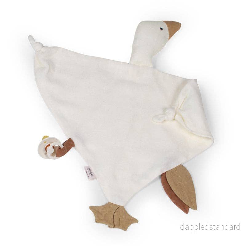 Snuttefilt gås med napphållare Snuttefilt gås med napphållare