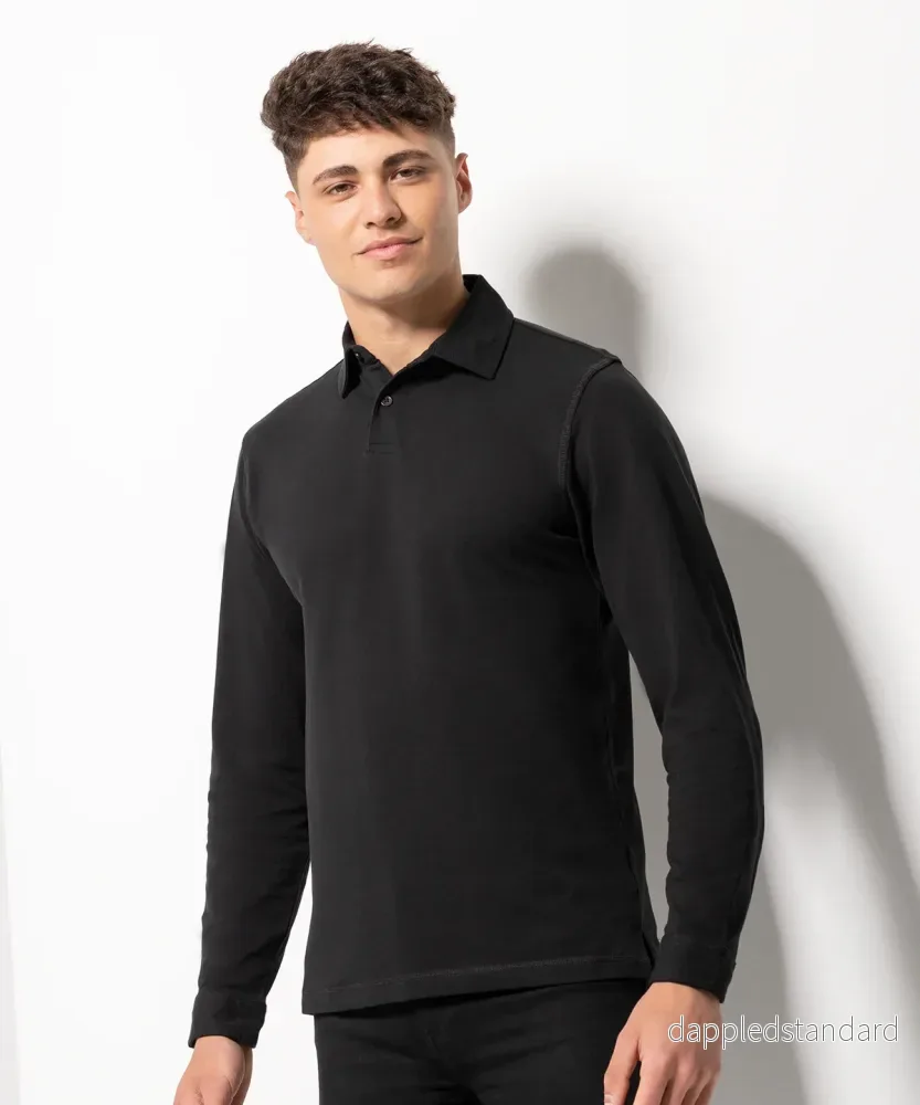 Long Sleeve Stretch Polo